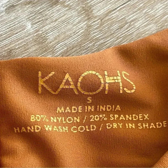 Kaohs Gypsy Bikini Bottom Small Tassel Bronze Seamless Skimpy Lace Up USA Womens - Picture 3 of 7